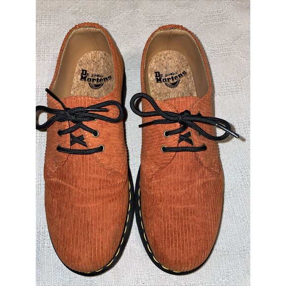 Dr. Martens Men’s Corduroy Oxfords Size 8 M Orange Streetwear Outdoors City NWOB main image 2